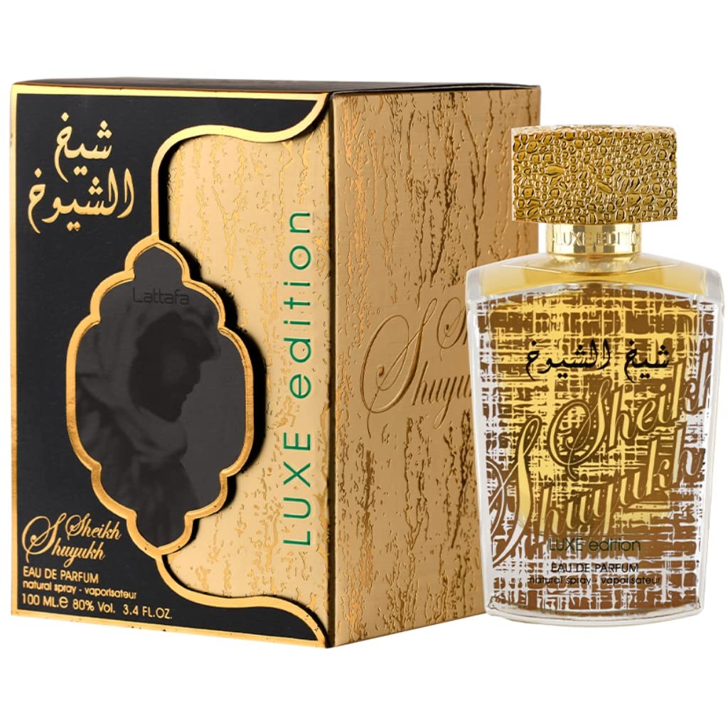 Eau de Parfum Unisex Sheikh Al Shuyukh Luxe Edition Perfume Árabe Lattafa 100M Perfume