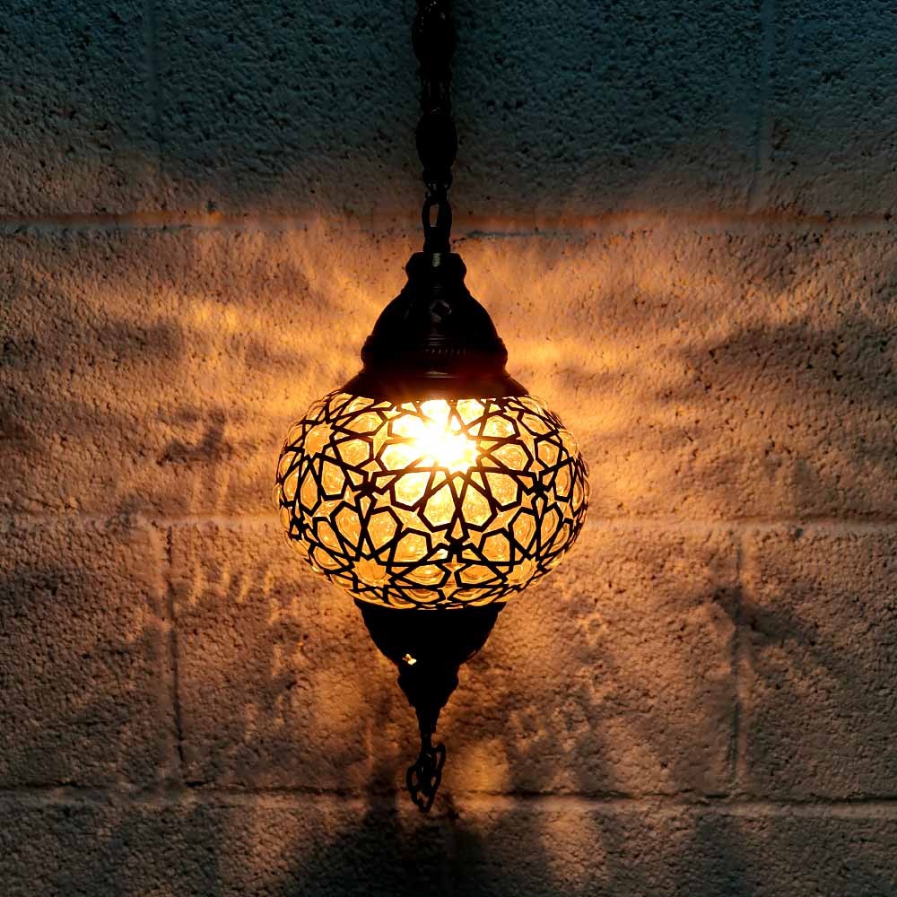 Lampara Techo Turca Cristal y Metal Interior Artesanía Premium Turquía Modelo Serie Ottoman 3