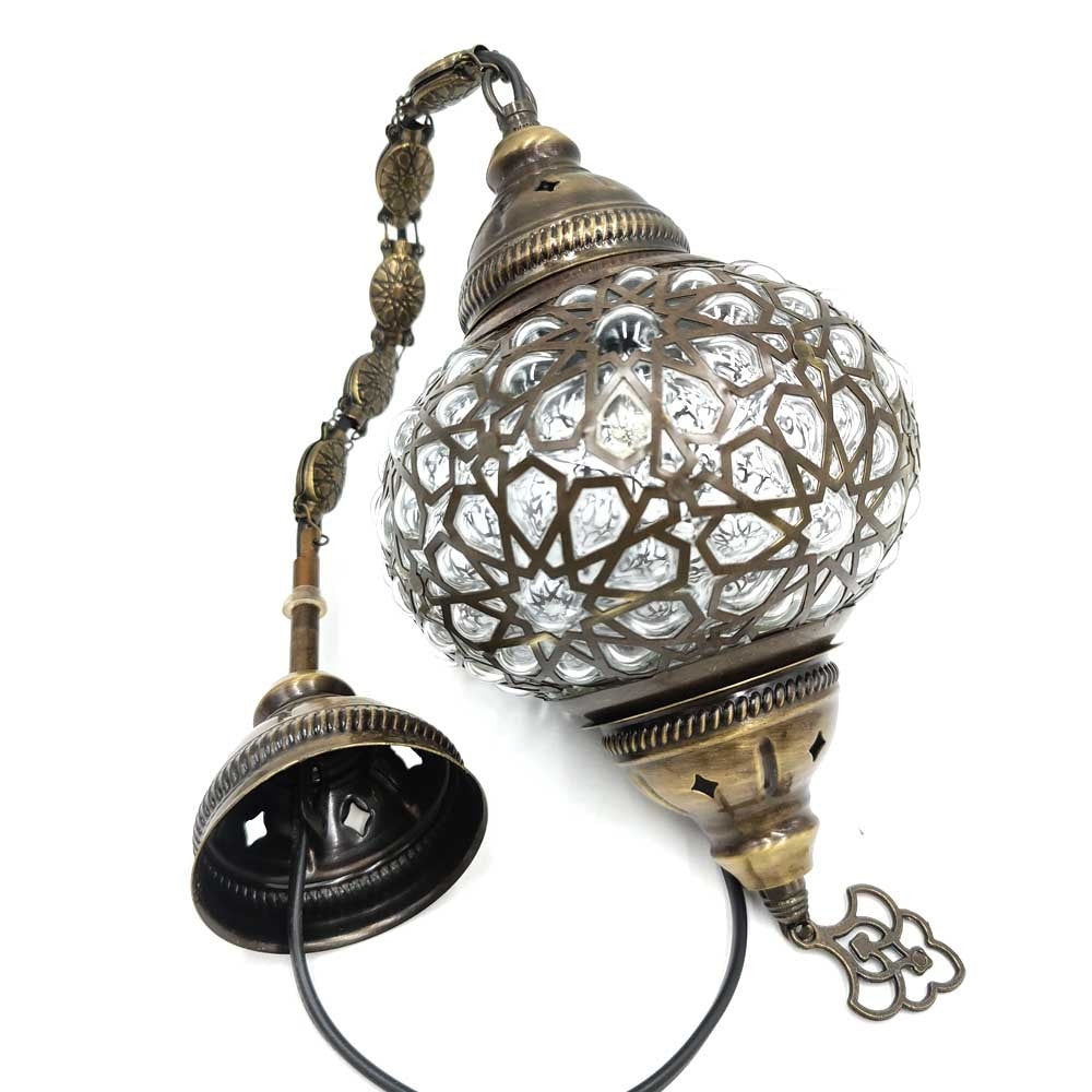 Lampara Techo Turca Cristal y Metal Interior Artesanía Premium Turquía Modelo Serie Ottoman 3