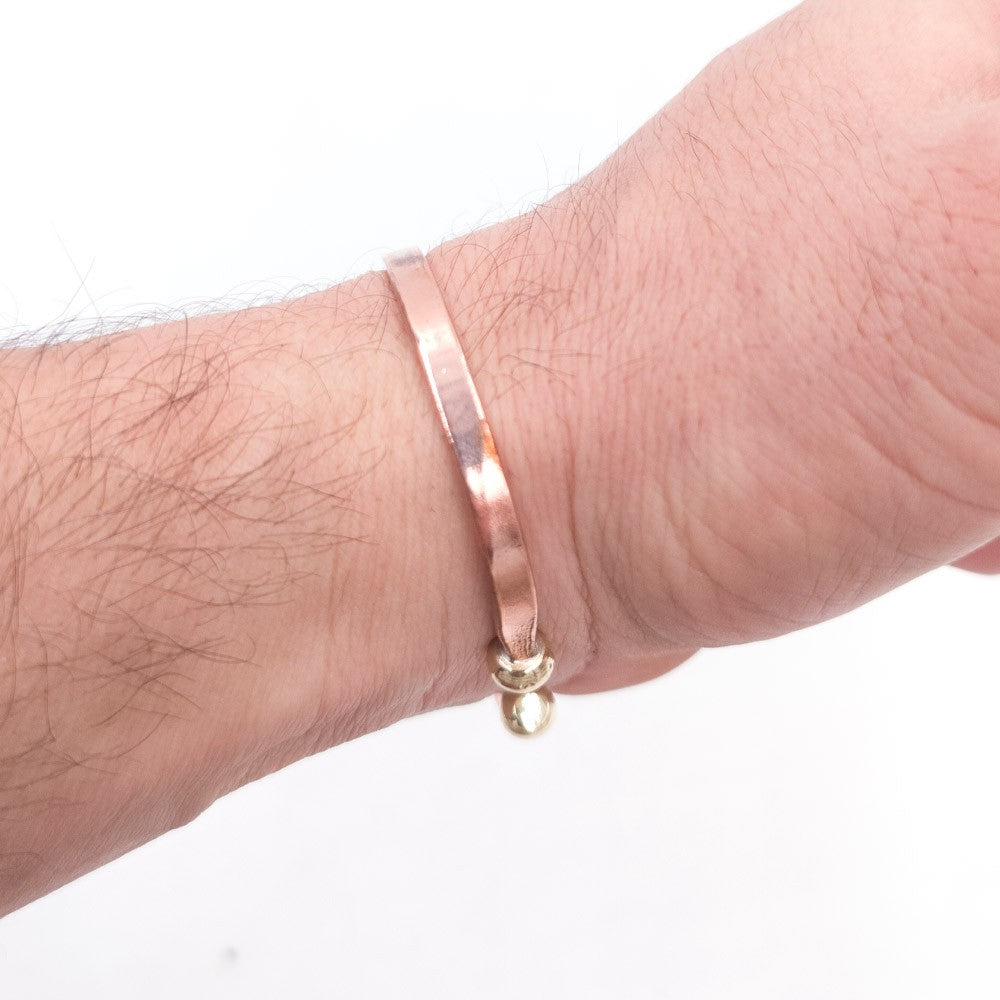 Pulsera Brazalete de Cobre y latón Artesanía Marroquí Curativo Preventivo Artritis Modelo 1