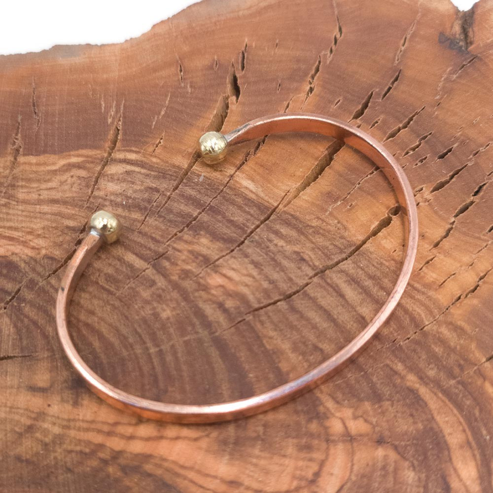 Pulsera Brazalete de Cobre y latón Artesanía Marroquí Curativo Preventivo Artritis Modelo 1