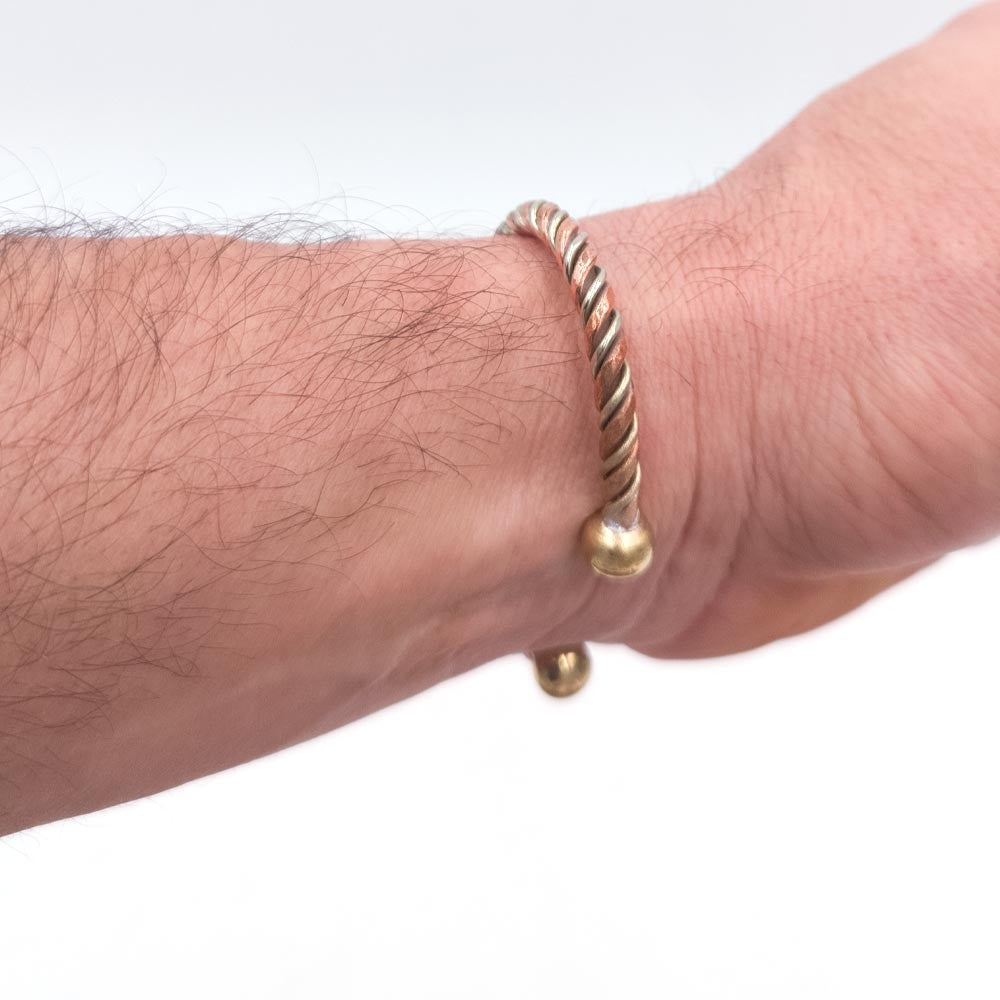 Pulsera Brazalete de Cobre y latón Artesanía Marroquí Curativo Preventivo Artritis Modelo 5