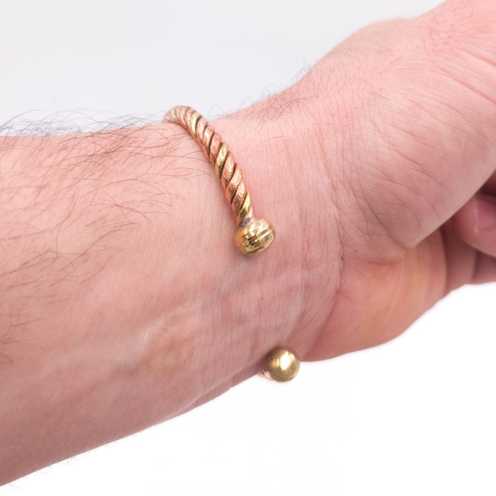 Pulsera Brazalete de Cobre y latón Artesanía Marroquí Curativo Preventivo Artritis Modelo 6