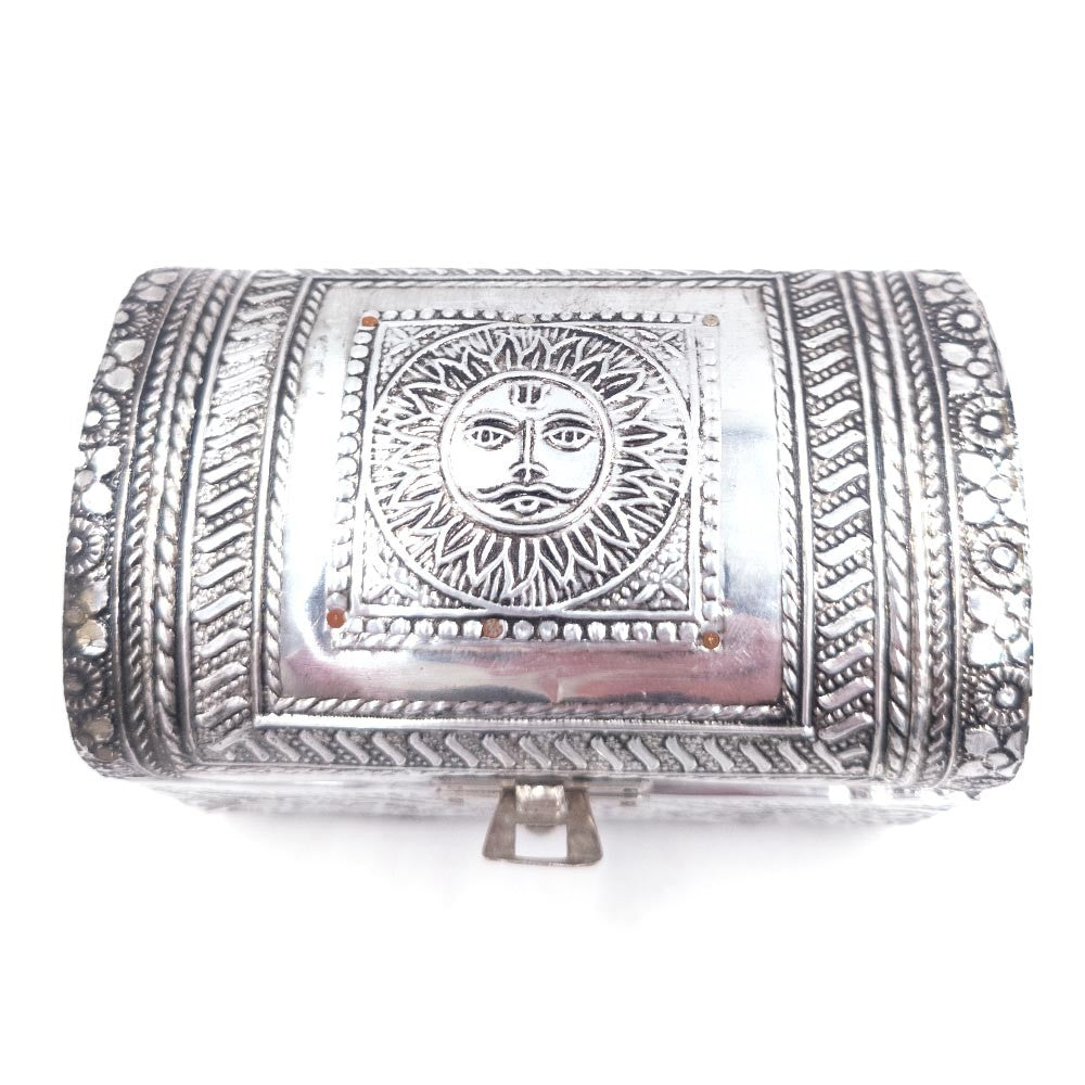 Cajita Baúl - Forrada Terciopelo - Alpaca - India