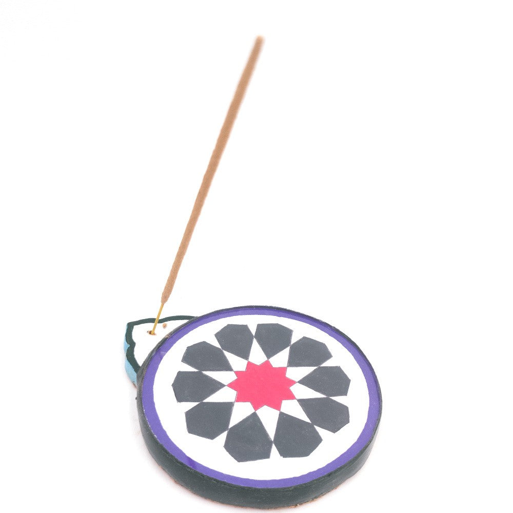 Tablilla Quemador Incienso Varillas Andalusí Decorativo Estilo Vintage 100% Artesanal - Modelo Razzak 4