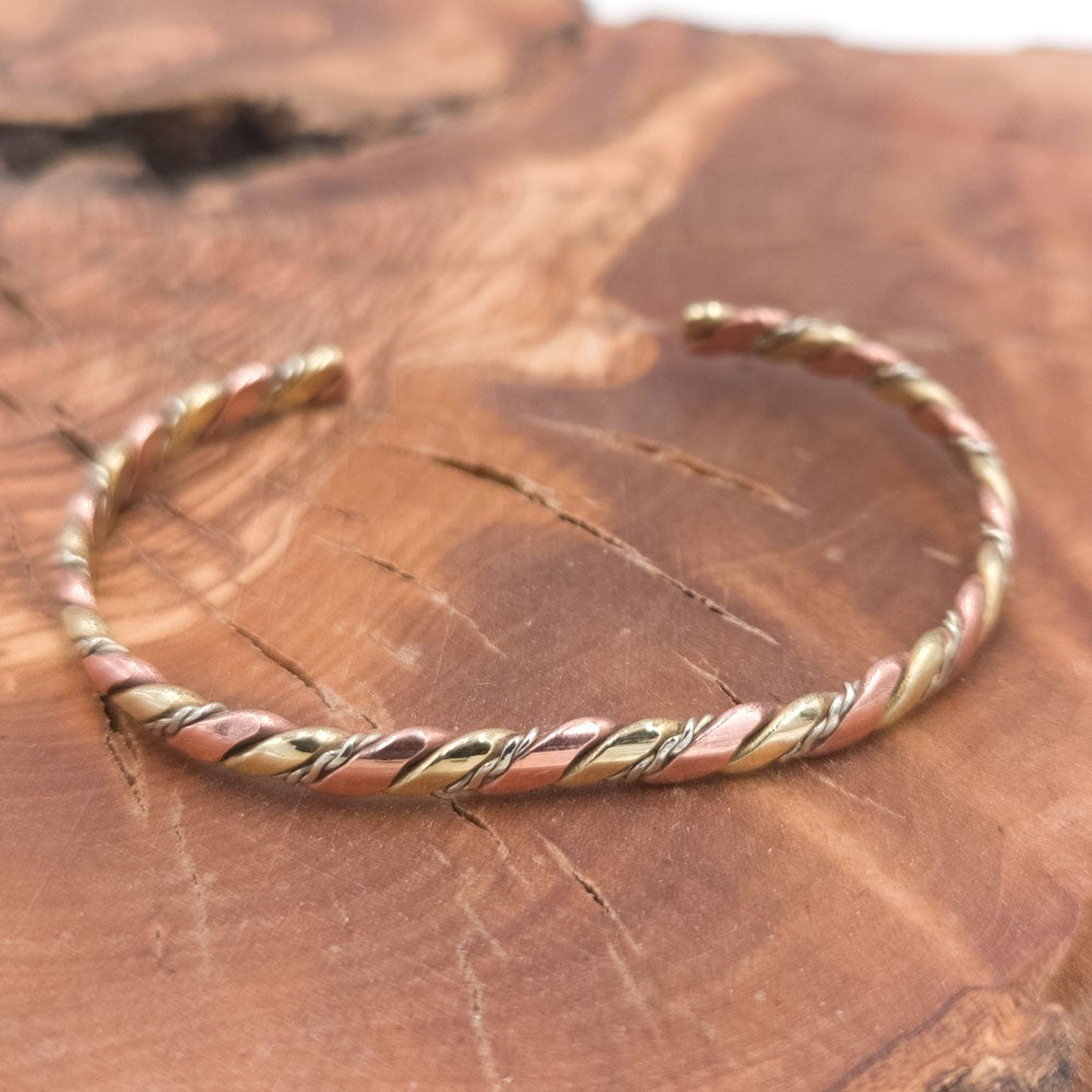 Pulsera Brazalete de Cobre y latón Curativo Preventivo Artritis Modelo 31