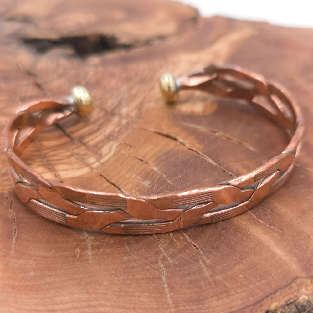 Pulsera Brazalete Unisex de Cobre y latón Curativo Preventivo Artritis Modelo 40