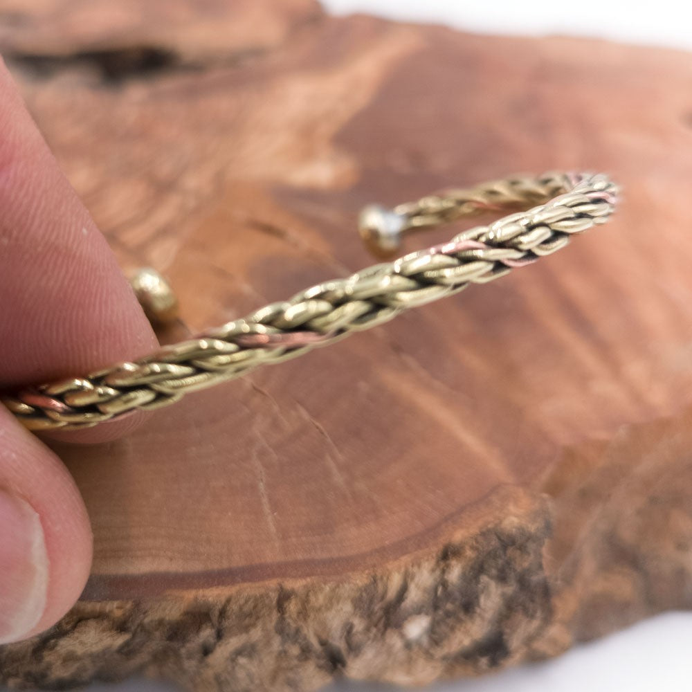 Pulsera Brazalete Unisex de Cobre y latón Curativo Preventivo Artritis Modelo 41