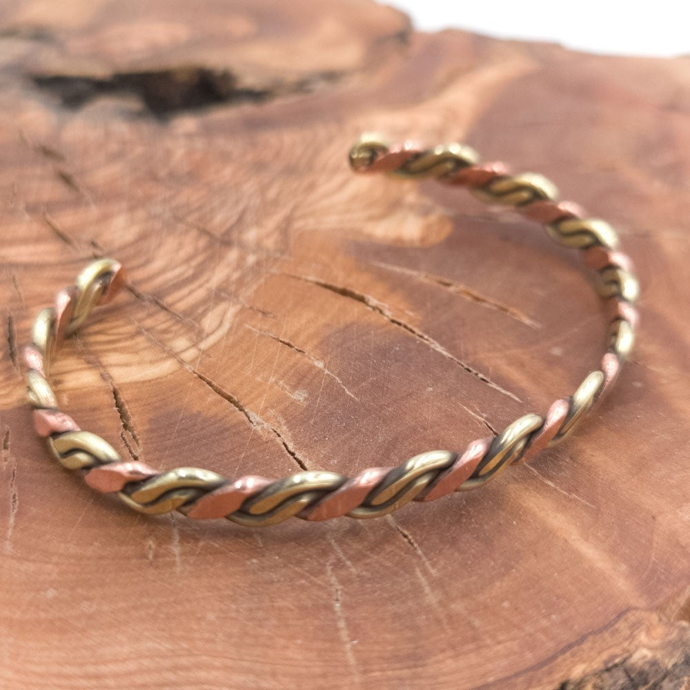 Pulsera Brazalete Unisex de Cobre y latón Curativo Preventivo Artritis Modelo 45