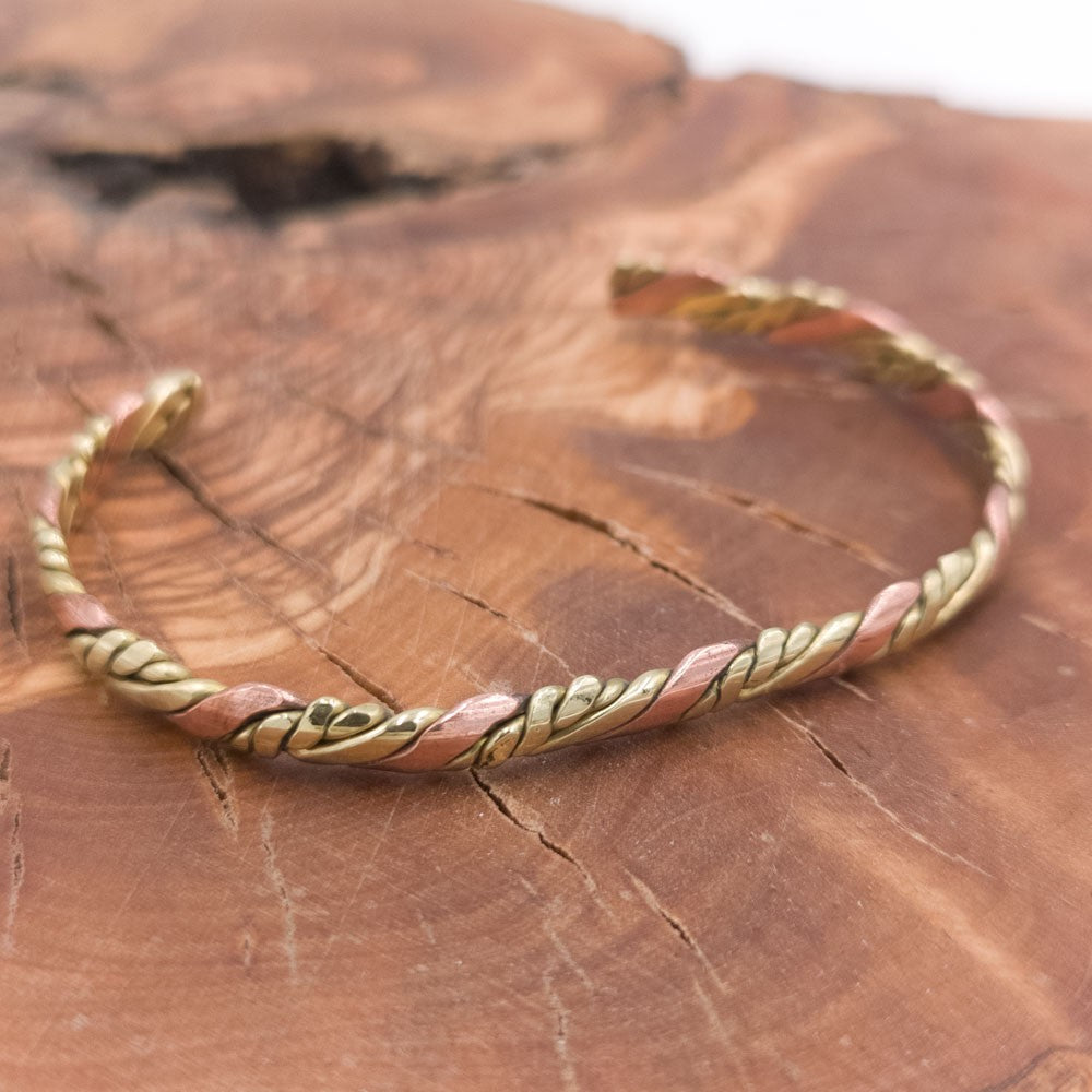 Pulsera Brazalete Unisex de Cobre y latón Curativo Preventivo Artritis Modelo 46