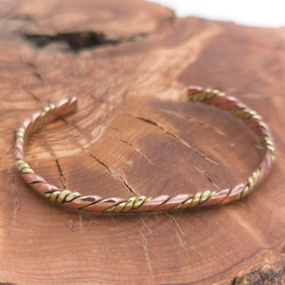 Pulsera Brazalete Unisex de Cobre y latón Curativo Preventivo Artritis Modelo 51