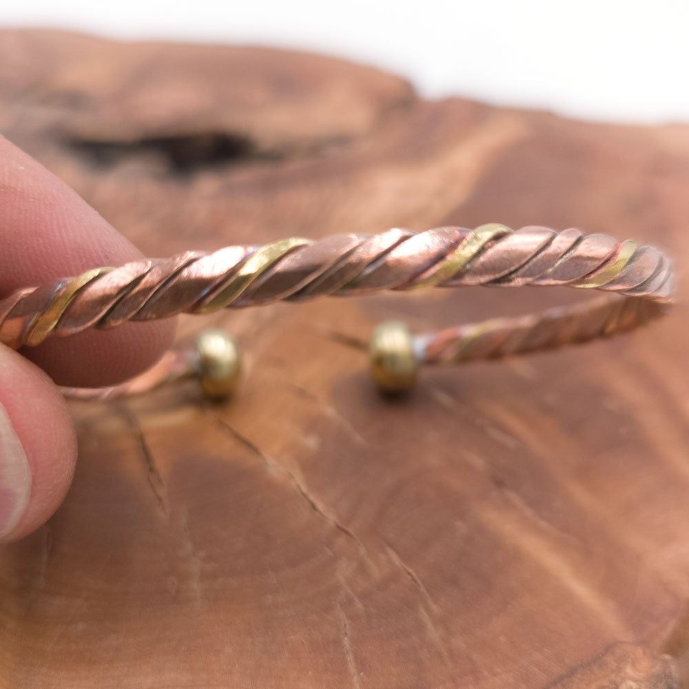 Pulsera Brazalete Unisex de Cobre y latón Curativo Preventivo Artritis Modelo 53