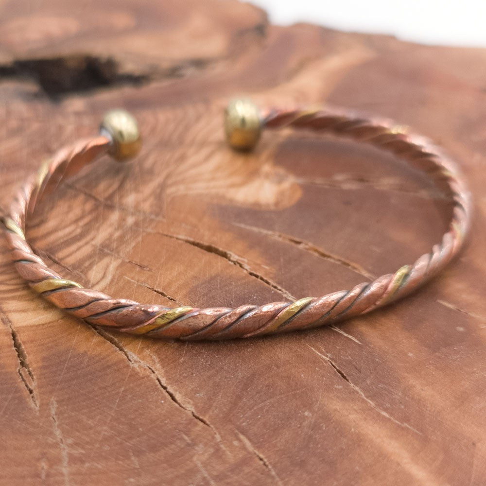 Pulsera Brazalete Unisex de Cobre y latón Curativo Preventivo Artritis Modelo 53