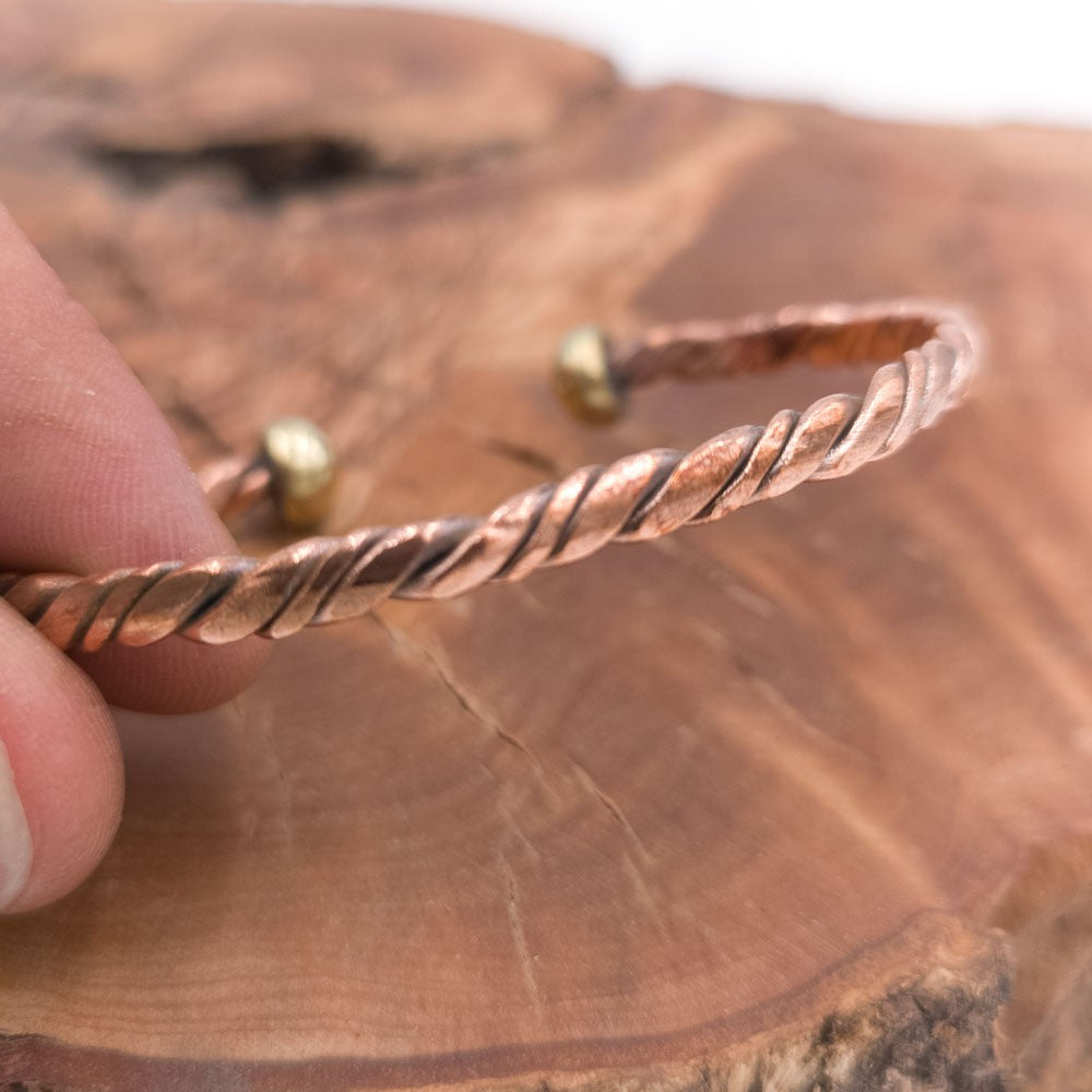 Pulsera Brazalete Unisex de Cobre y latón Curativo Preventivo Artritis Modelo 54