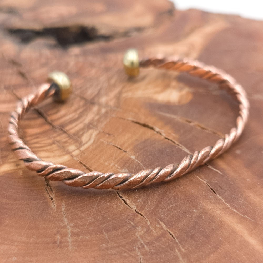 Pulsera Brazalete Unisex de Cobre y latón Curativo Preventivo Artritis Modelo 54