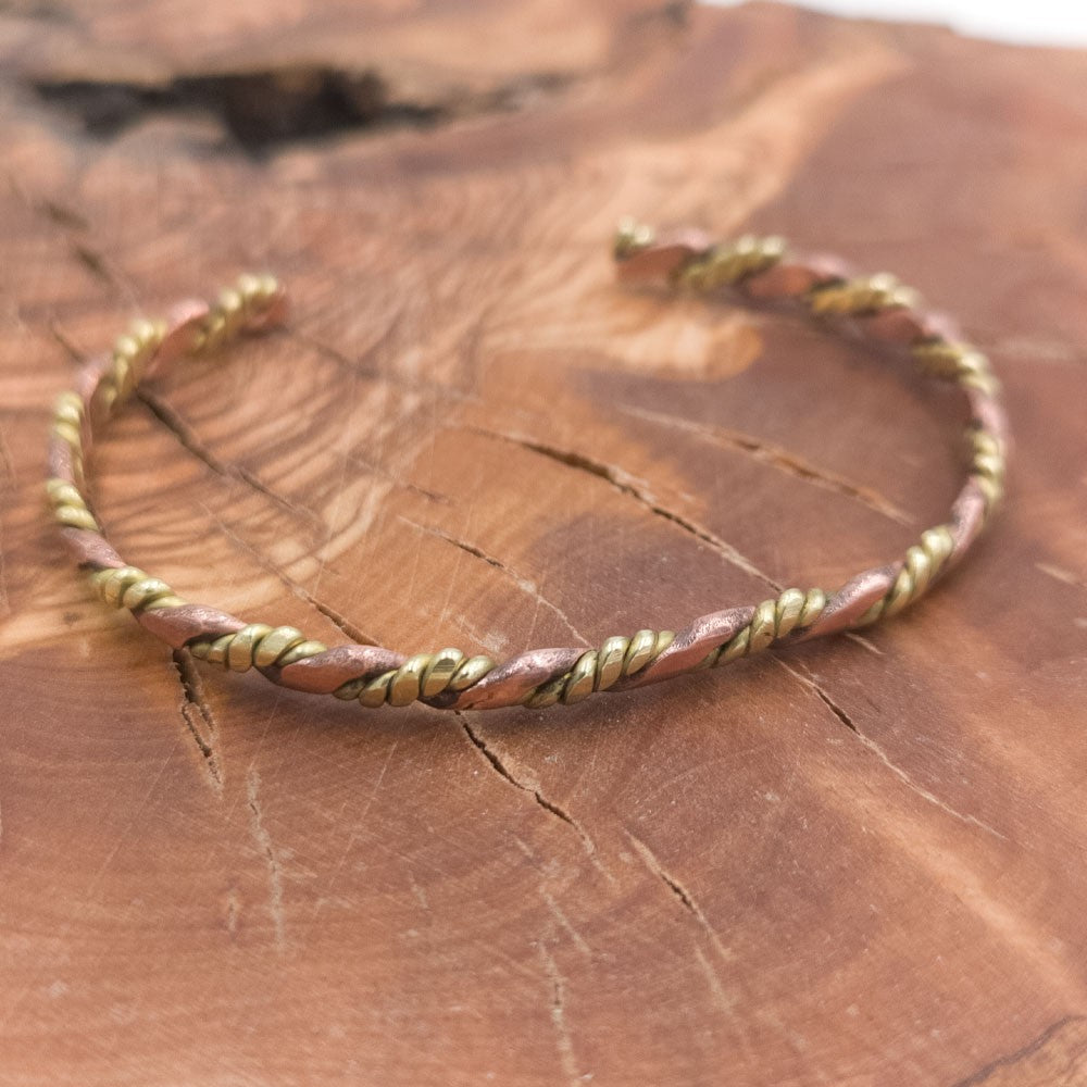 Pulsera Brazalete Unisex de Cobre y latón Curativo Preventivo Artritis Modelo 55