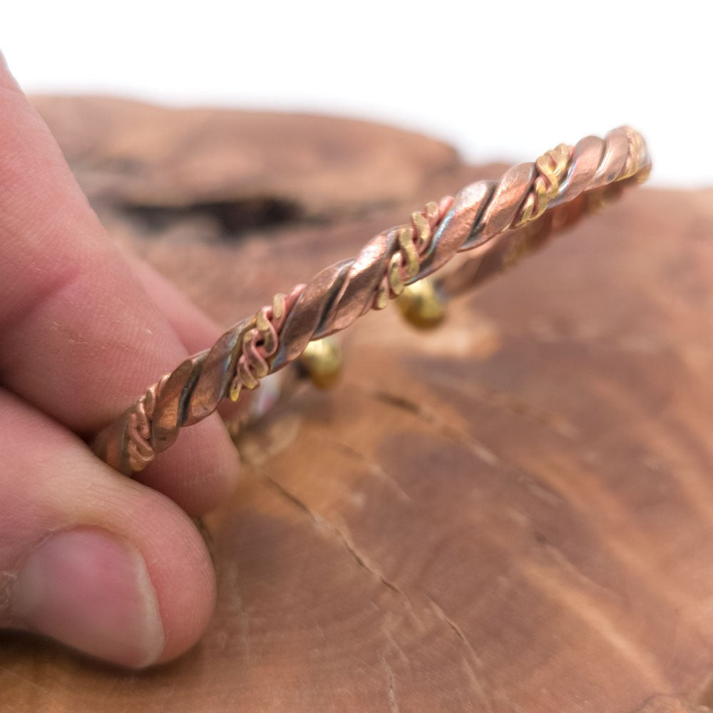Pulsera Brazalete Unisex de Cobre y latón Curativo Preventivo Artritis Modelo 56