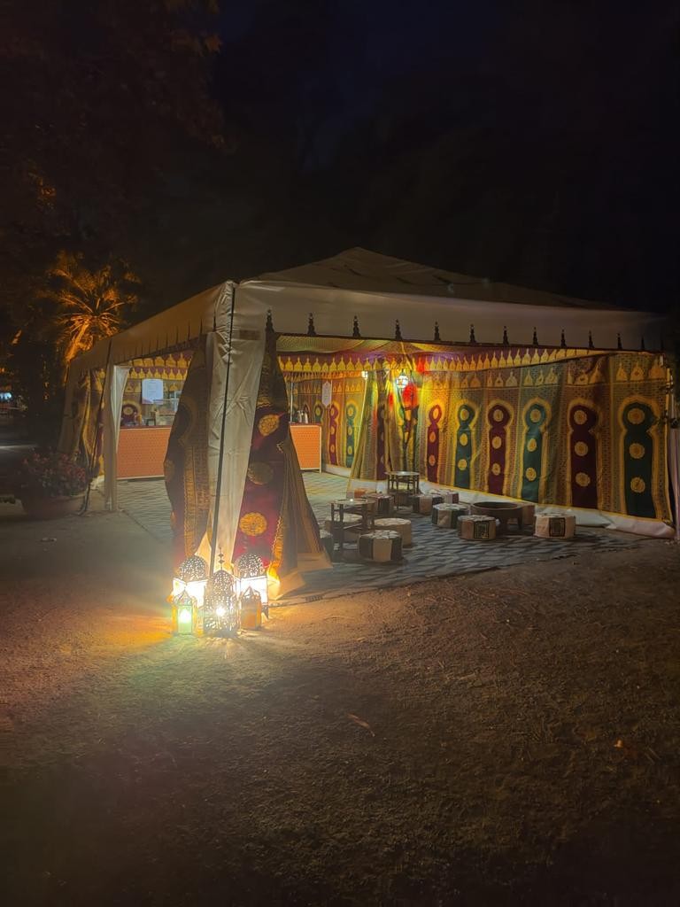 SEGUNDA MANO - OCASION - Jaima Marroquí Estilo Árabe Carpa 5 x 5 m - PVC Estructura - Fiestas Eventos Decoraciones
