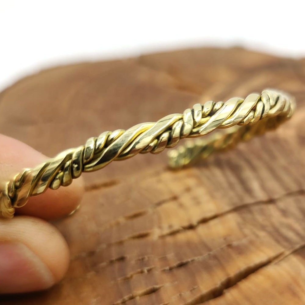 Pulsera Brazalete Unisex de Cobre y latón Curativo Preventivo Artritis Modelo 60