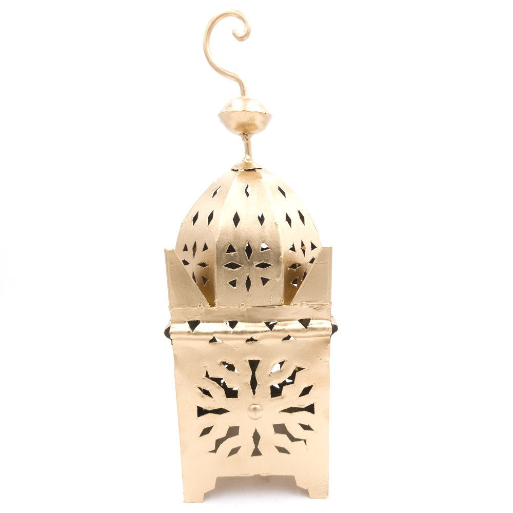 Lampara Dorada de Pie Árabe Artesanía Marroquí Exterior o interior Decoración Andalusi Modelo Hadid Dhahbi
