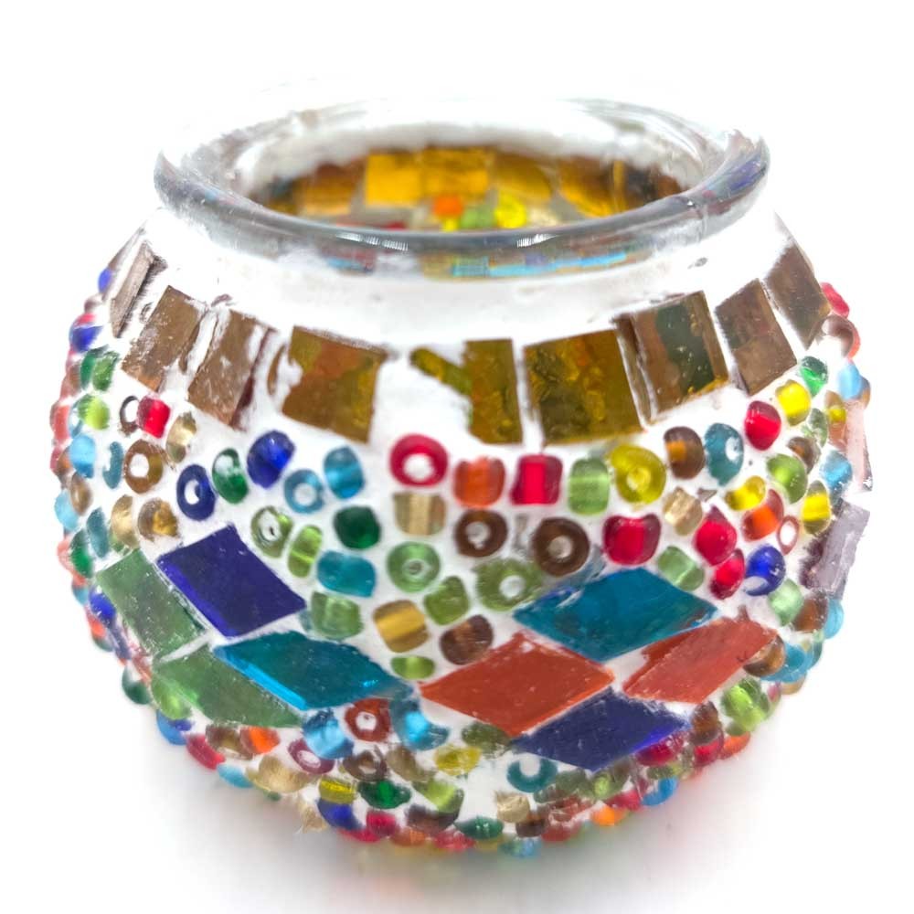 Porta velas Turco Cristal Murano Artesanía Turca Tamaño 1