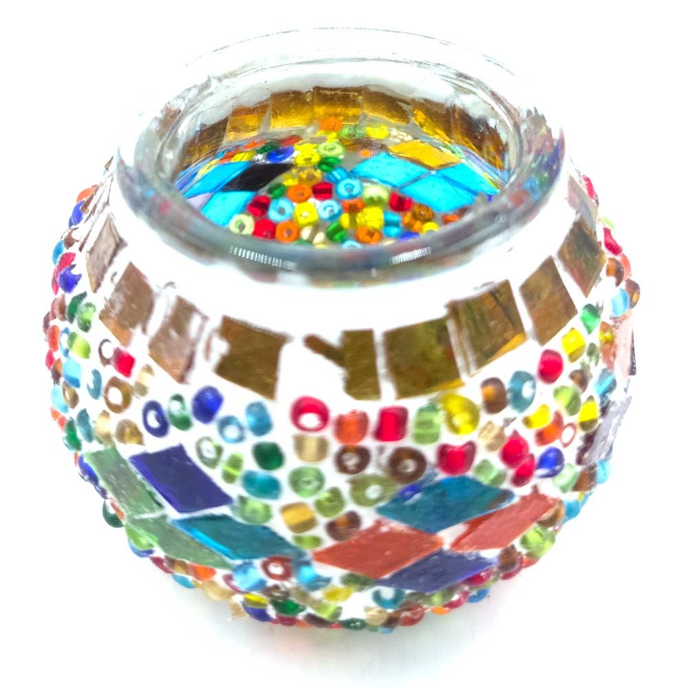 Porta velas Turco Cristal Murano Artesanía Turca Tamaño 1