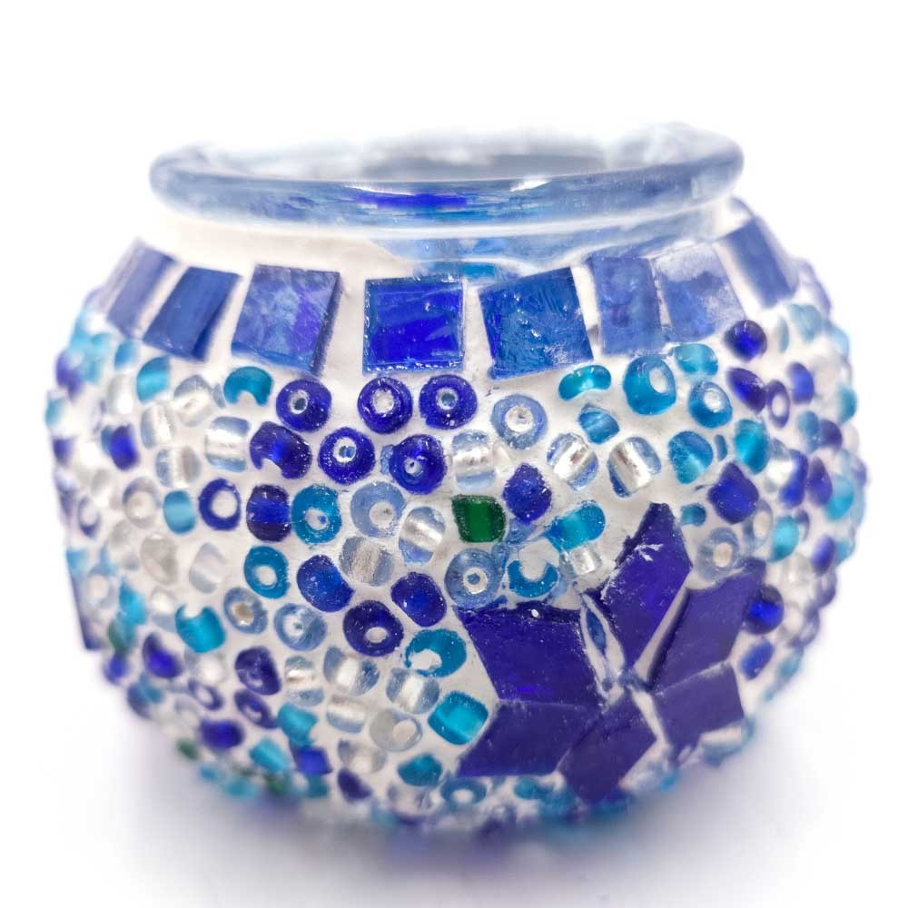 Porta velas Turco Cristal Murano Artesanía Turca Tamaño 1
