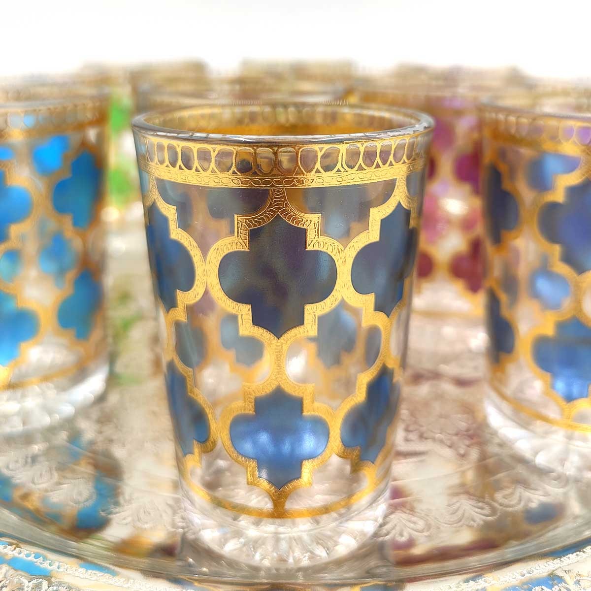 Juego 12 Vasos te Moruno Grandes - Decoración Andalusí - Modelo Genralife 180ml