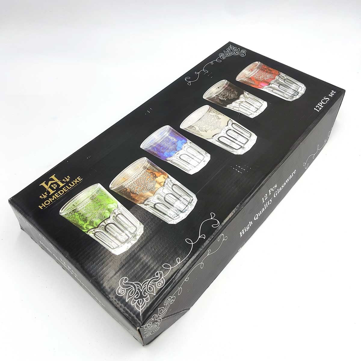 Juego 12 Vasos te Moruno Grandes - Decoración Andalusí - Modelo Qalea 180ml