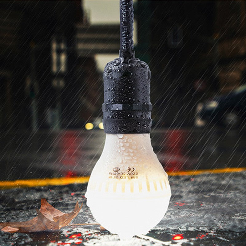Cable Impermeable + portalámparas IP67 con portalámparas para lámpara ignífugo integrado, E27