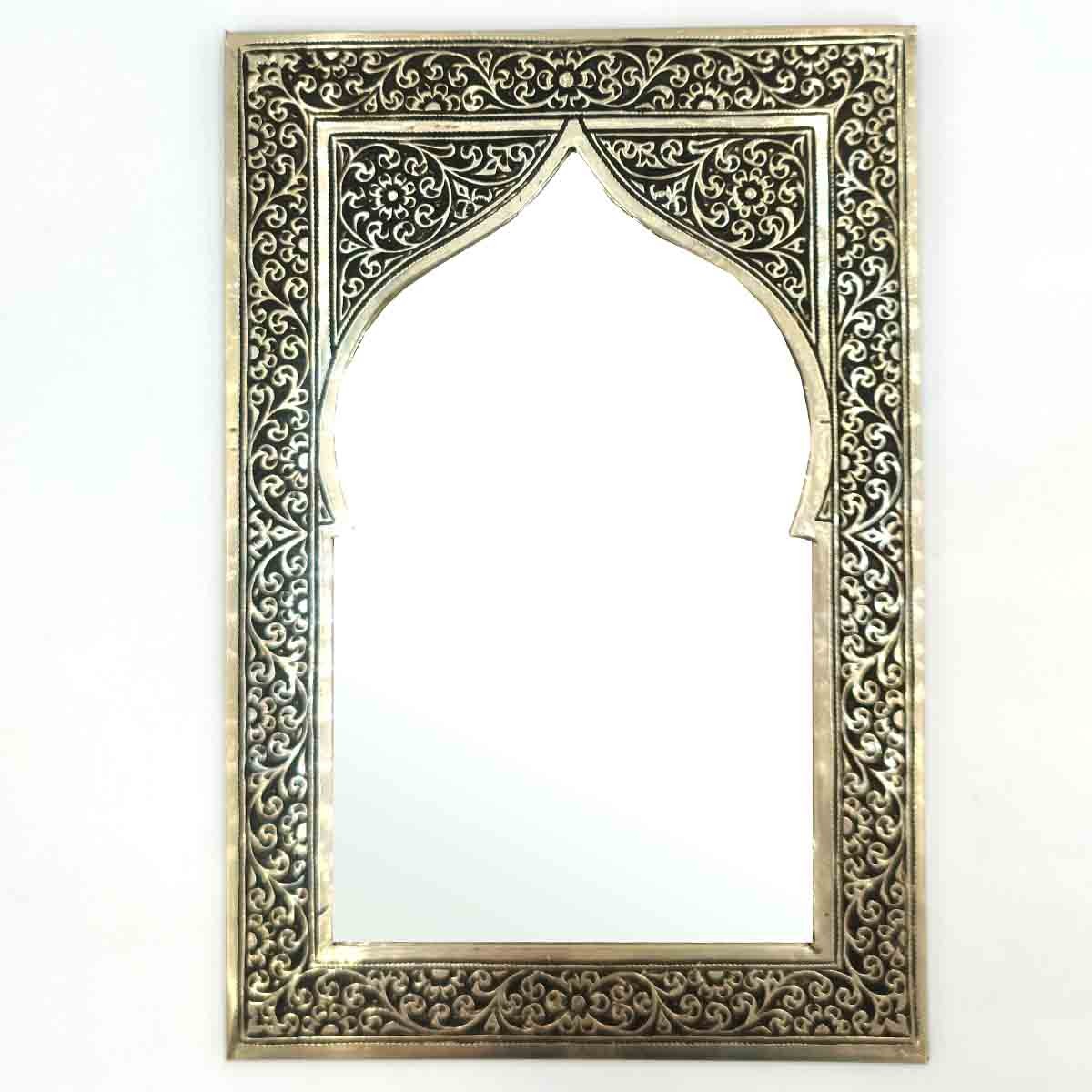 Espejo Latón Dorado Decoración Marroquí Arco Árabe Modelo MARRAKECH 2