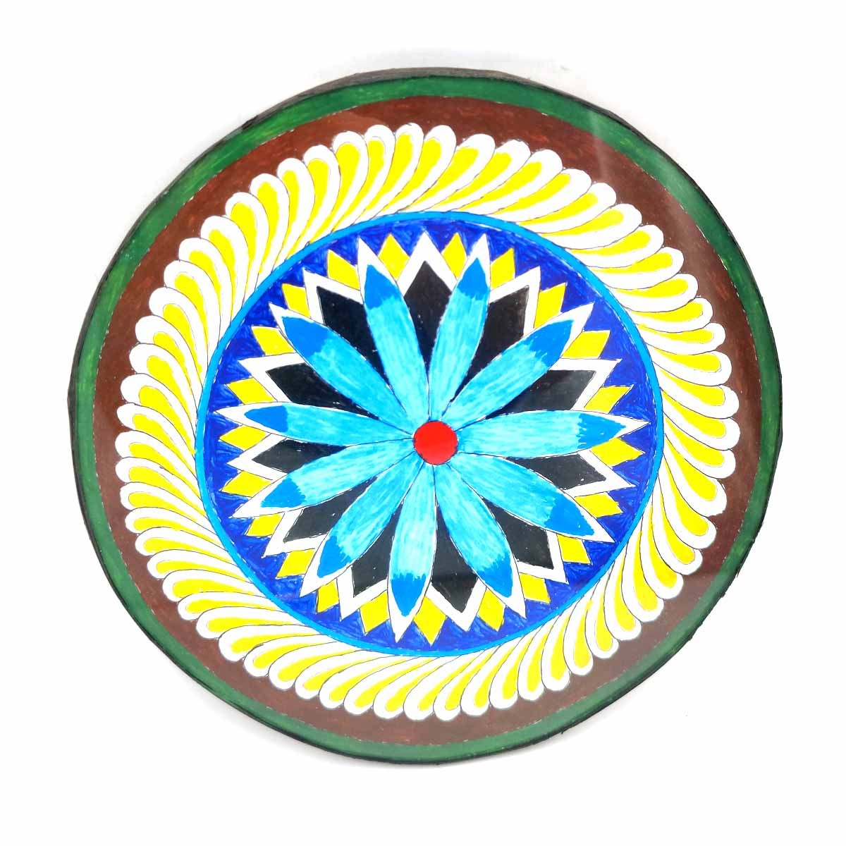 Cuadro Decorativo - Pintado a Mano Estilo Geométrico Floral Asia - Modelo Hak 26