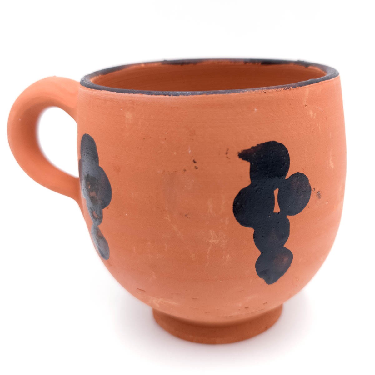 Vaso Taza cerámica Marroquí Terracota Barro Pintado con Brea Natural - Desinfectante Natural - Refrescante - Modelo Kitran