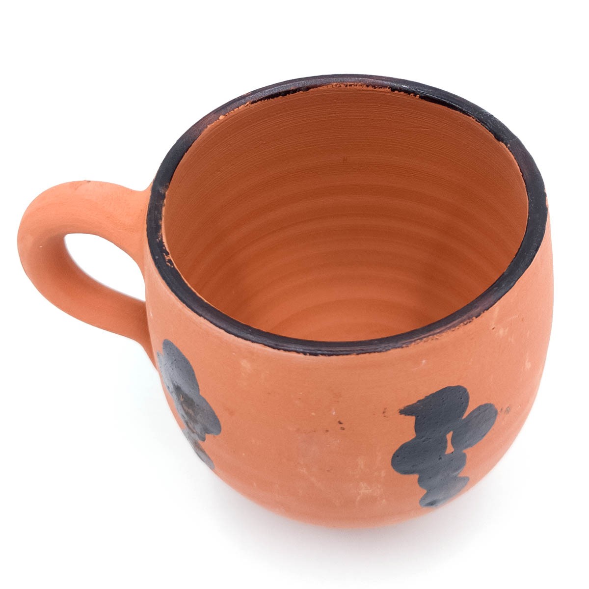 Vaso Taza cerámica Marroquí Terracota Barro Pintado con Brea Natural - Desinfectante Natural - Refrescante - Modelo Kitran