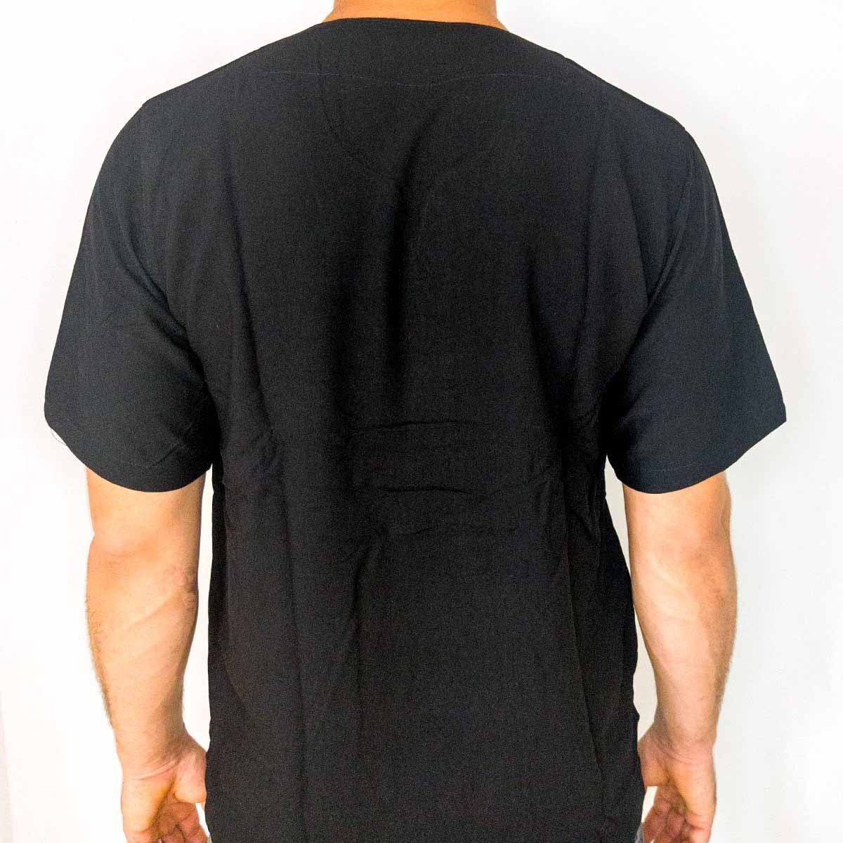 Camisa Negra Camiseta Marroqui Decorada Bordados Estilo Árabe Modelo Kamis