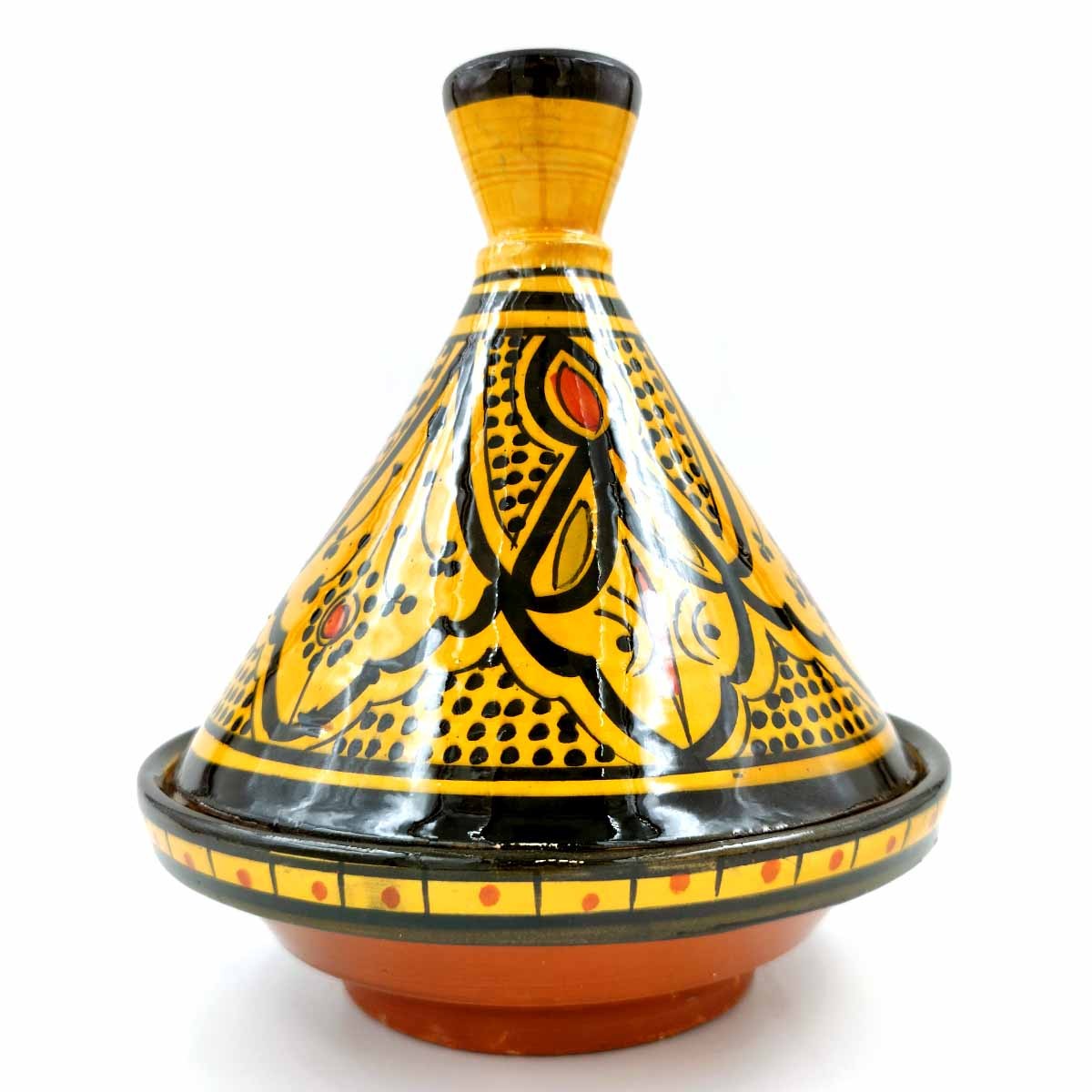 Tajin Marroquí de Cerámica Pintada - Artesanía Asfi Modelo Tetuan Kabir: ¡Auténtico y Exquisito!