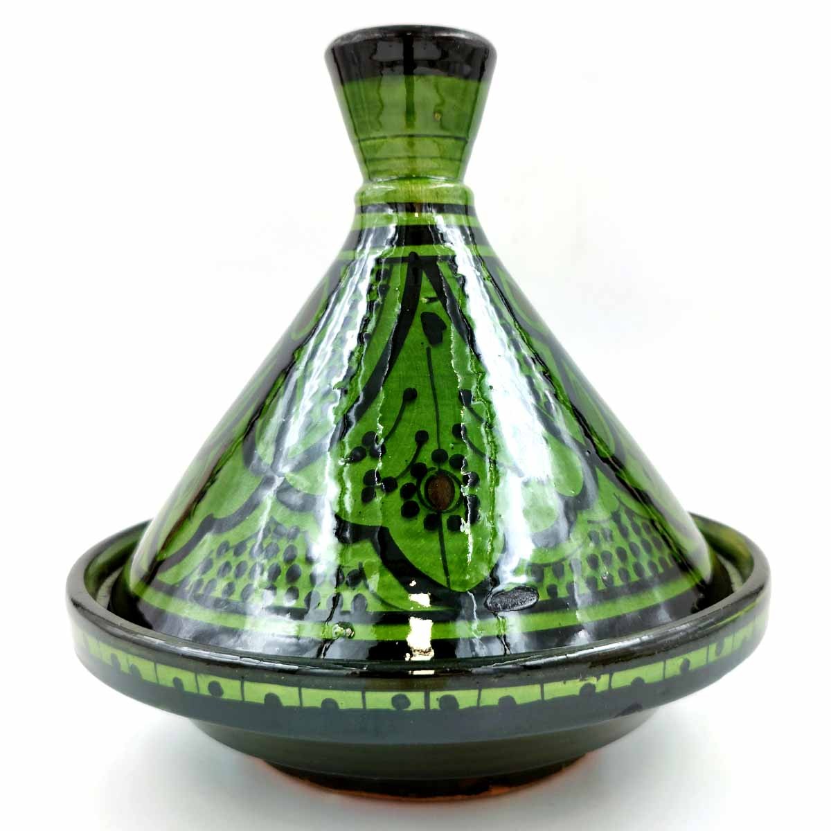 Tajin Marroquí de Cerámica Pintada - Artesanía Asfi Modelo Tetuan Kabir: ¡Auténtico y Exquisito!