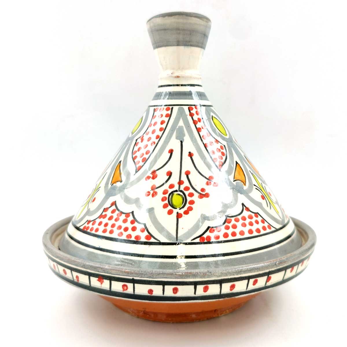 Tajin Marroquí de Cerámica Pintada - Artesanía Asfi Modelo Tetuan Kabir: ¡Auténtico y Exquisito!
