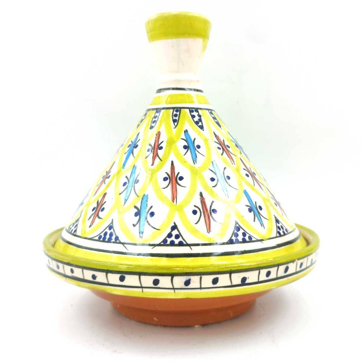 Tajin Marroquí de Cerámica Pintada - Artesanía Asfi Modelo Tetuan Kabir: ¡Auténtico y Exquisito!