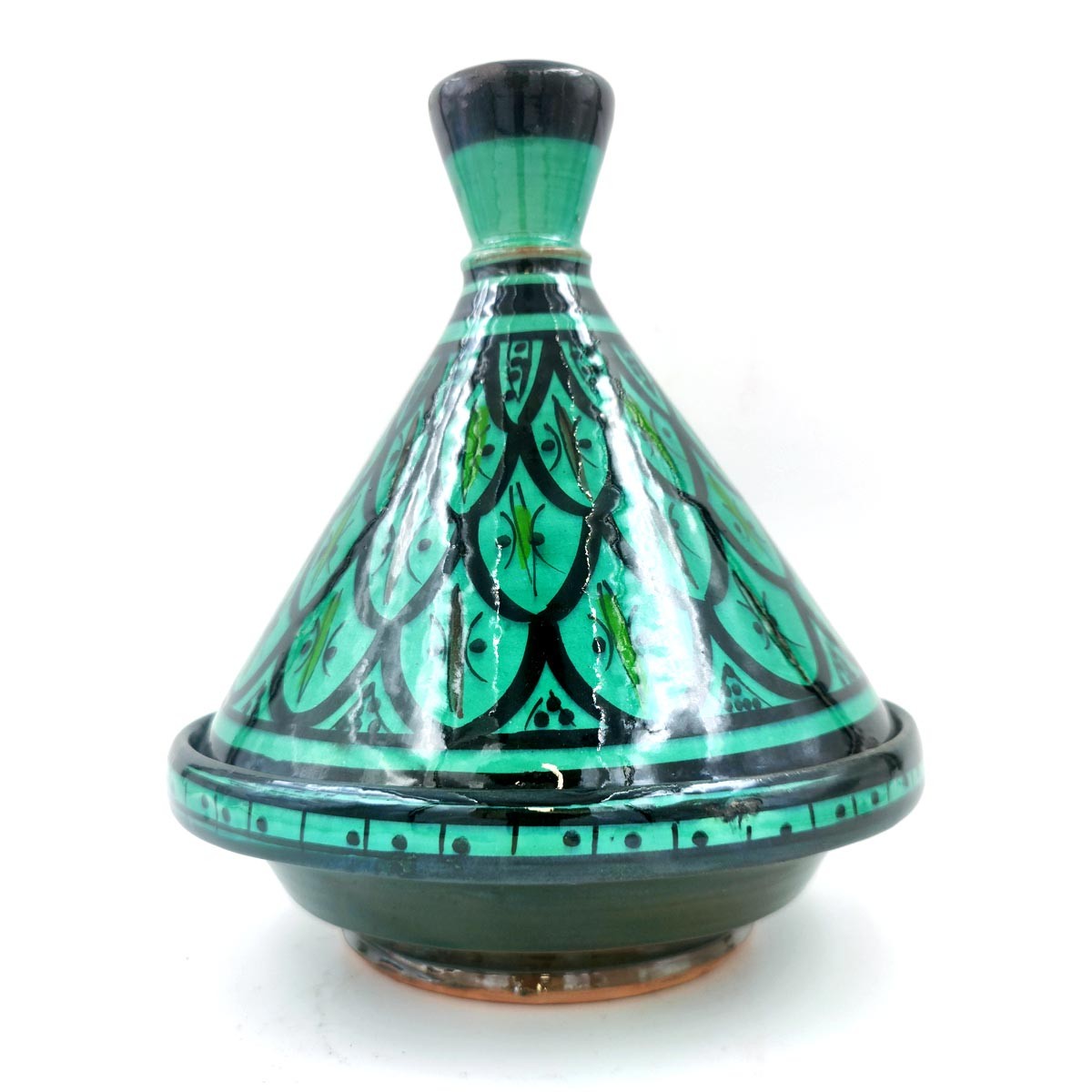 Tajin Marroquí de Cerámica Pintada - Artesanía Asfi Modelo Tetuan Kabir: ¡Auténtico y Exquisito!