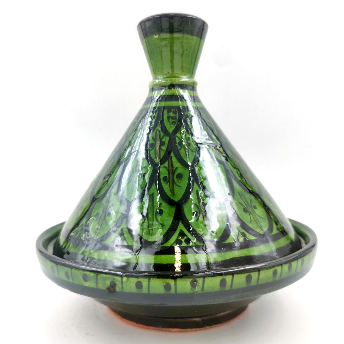 Tajin Marroquí de Cerámica Pintada - Artesanía Asfi Modelo Tetuan Kabir: ¡Auténtico y Exquisito!