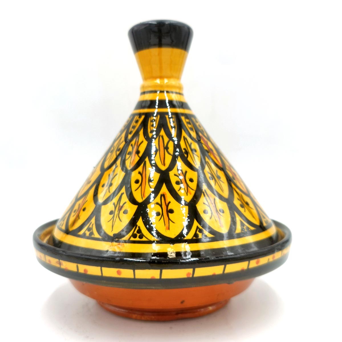 Tajin Marroquí de Cerámica Pintada - Artesanía Asfi Modelo Tetuan Kabir: ¡Auténtico y Exquisito!
