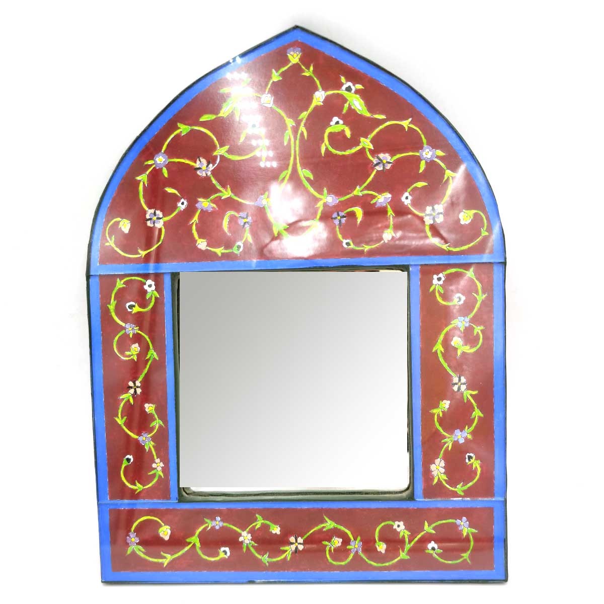 Espejo Andalusí Decorativo - Estilo Vintage Artesanal - Modelo Hak nº20 - 36 x 27 cm - Parte Trasera en Corcho Natural