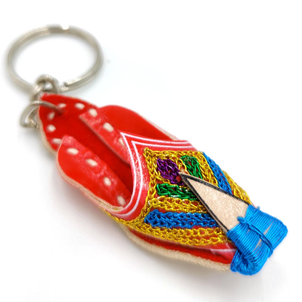 Llavero Artesanal en Forma de Zapato Abierto - Colores Surtidos | Recuerdo Único de Pakistán e India