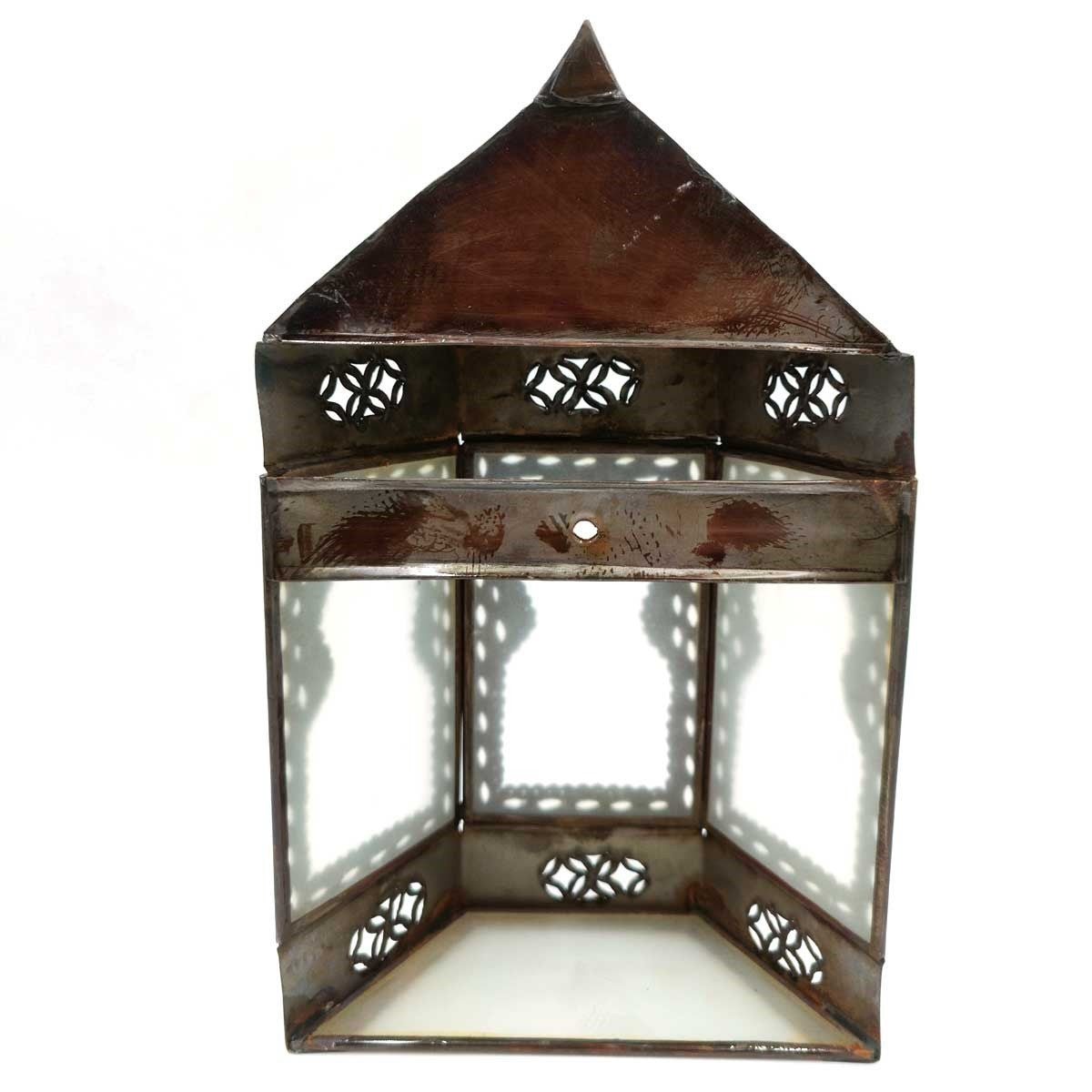 Aplique Interior Pared Cristal y Metal - Decoración Árabe Andalusí - Modelo Bab Alkauzar ABIAD