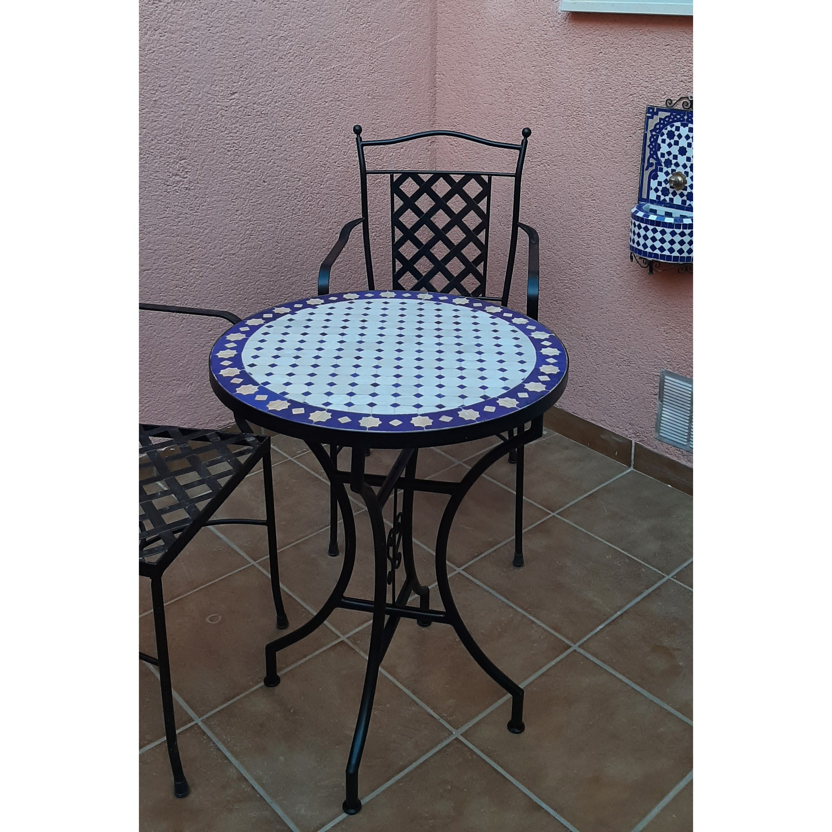 Mesa Mosaico Artesanal de FEZ - Modelo TANGER - Tradición Ancestral de Al-Andalus