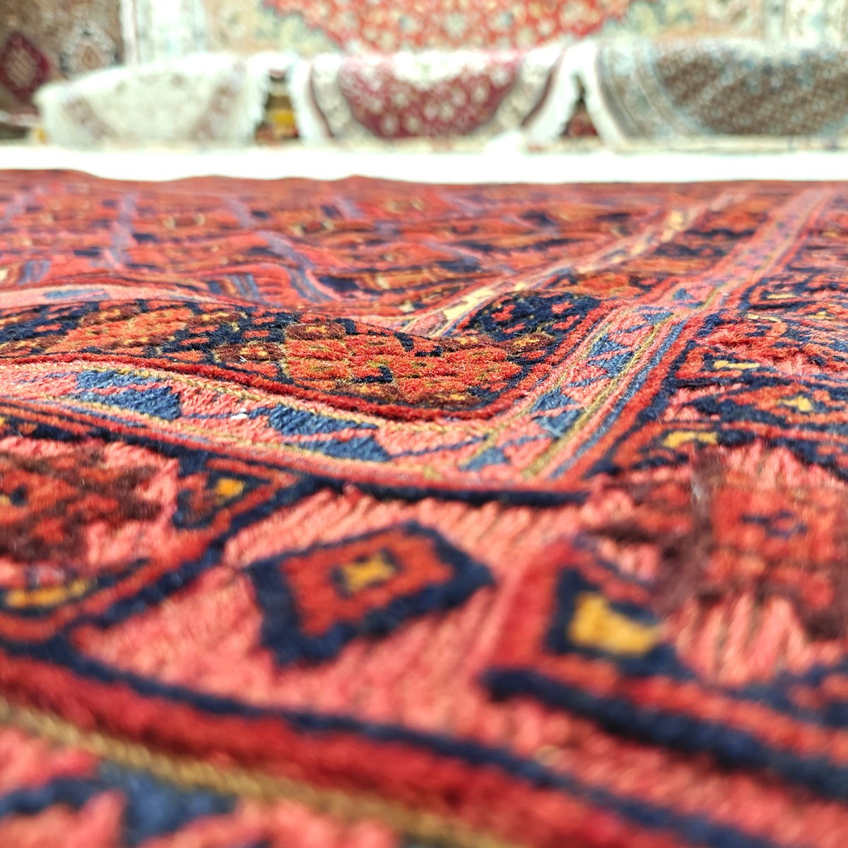 Alfombra Kilim Afgana Hirat - Diseño Geométrico - 198x144 cm