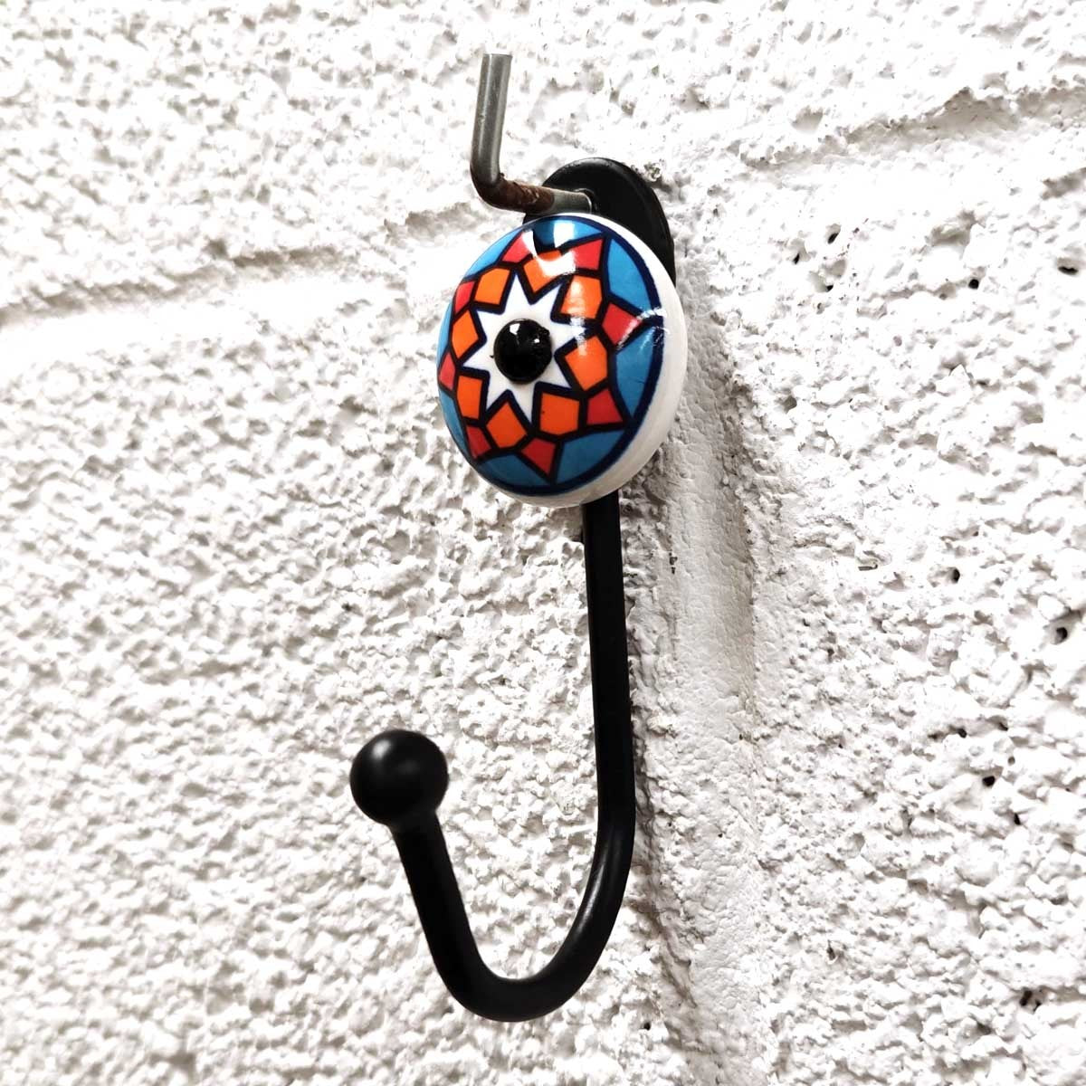 Perchero de Forja y Cerámica - Diseño Árabe - Modelo África