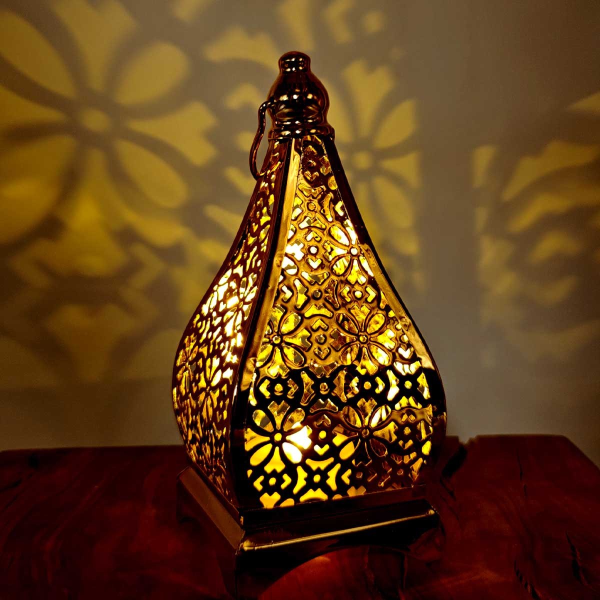 Farolillo Árabe Calado - Dorado - Modelo Kubba 2