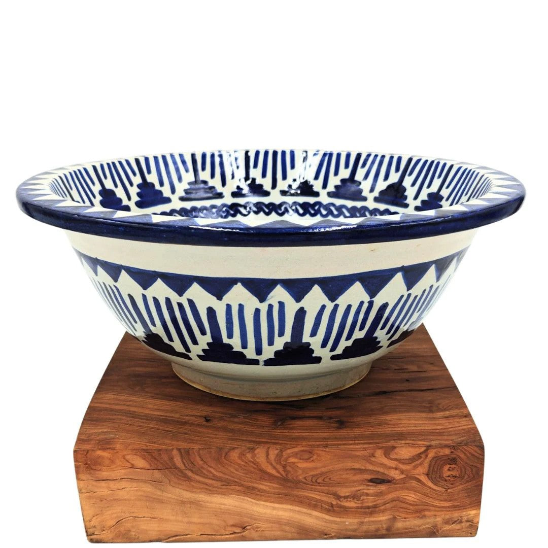 Lavabo Baño Árabe Cerámica - Artesanía Granadina - Estilo Fajalauza - Modelo Generalife